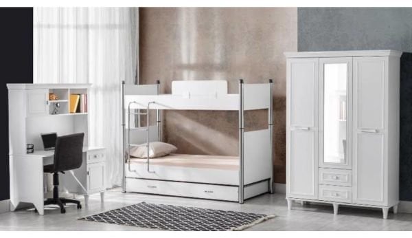 Lotus Ahşap Ranzalı Çocuk Odası