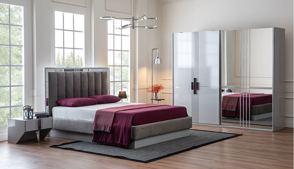 Gris Yatak Odası (Hazır Ürün)