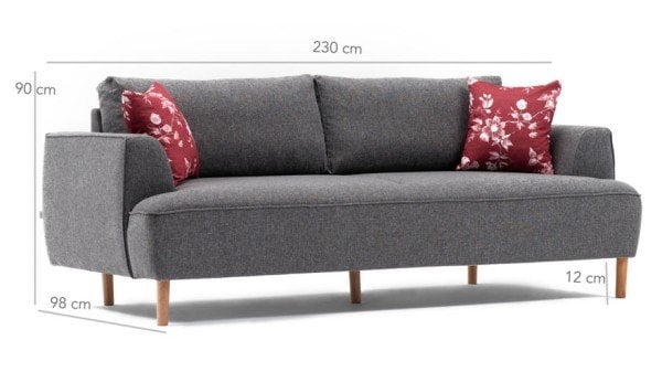 Felix Extra Soft Üçlü Kanepe Açık Gri