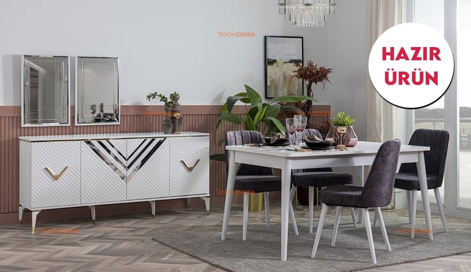 MDF Ortaköy Yemek Odası (Hazır Ürün)