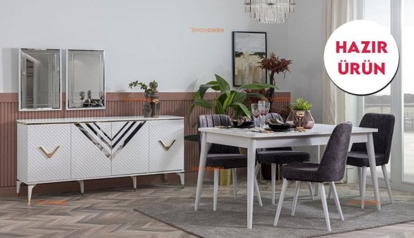 MDF Ortaköy Yemek Odası (Hazır Ürün)