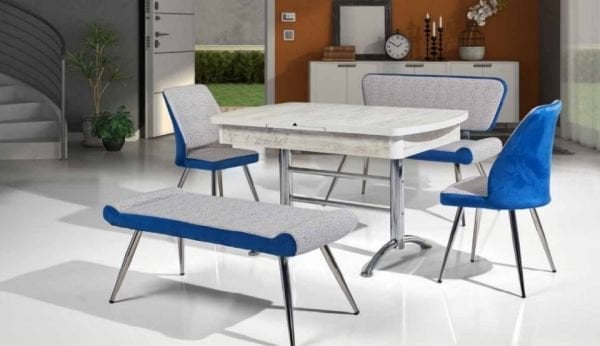 Kapris Siesta Banklı Mutfak Masa Takımı