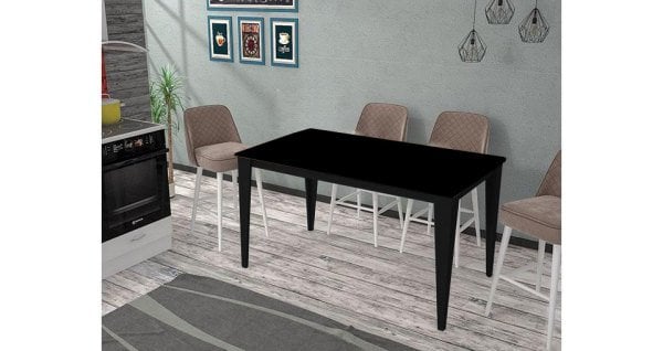 New Mutfak Masası 70*130 cm - Siyah