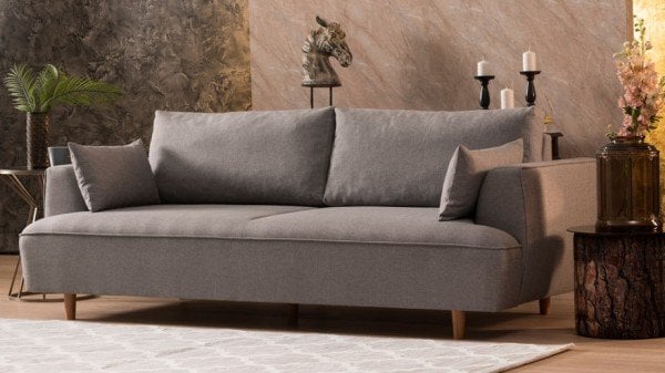 Felix Extra Soft Üçlü Kanepe Açık Gri