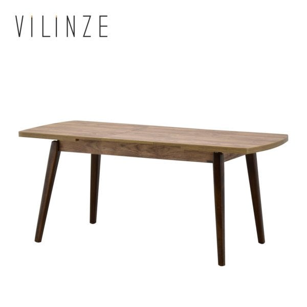 Aras Ahşap Yemek Masası - 80x140 cm Beyaz - Füme