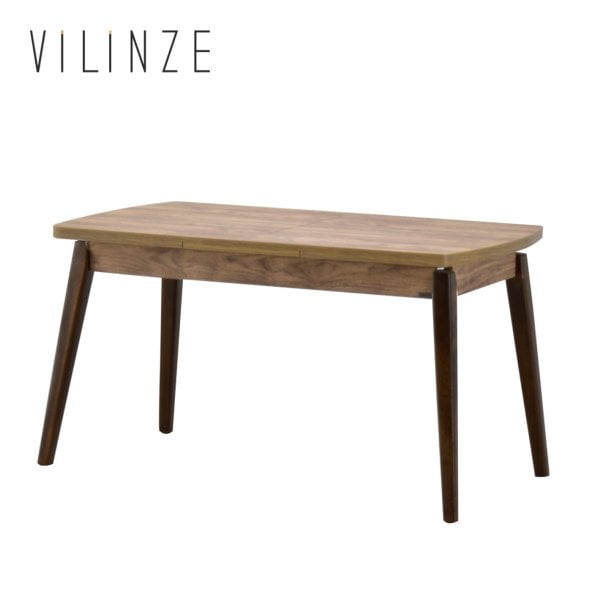 Aras Ahşap Yemek Masası - 80x140 cm Beyaz - Füme