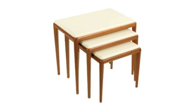 Teşhir Bolivia Krem-Ceviz 3'lü Zigon Sehpa