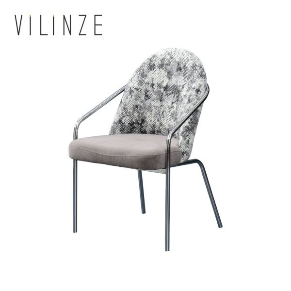 Midyat 79 Nikel Metal Ayak Gri Kombin Sandalye