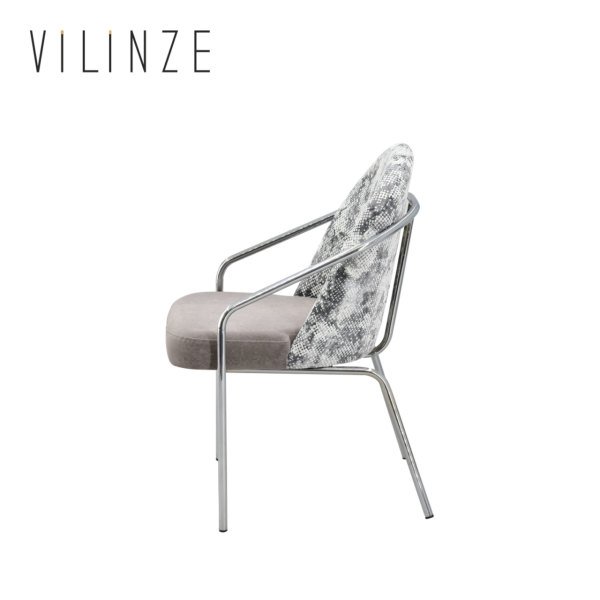 Midyat 79 Nikel Metal Ayak Gri Kombin Sandalye